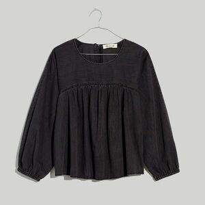 Denim Shirred Swing Shirt in Lunar Wash MAKE ME AN OFFER!!! NWOT!!!